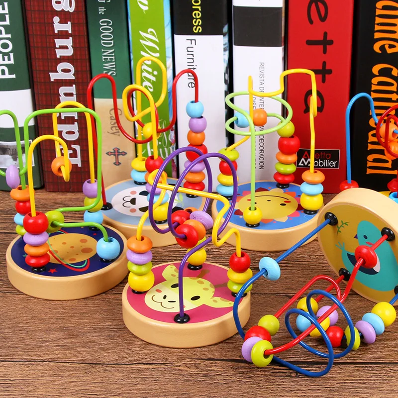 Новинка, разные цвета, деревянные Мини Маленькие Круглые шарики, строительные блоки, Игрушки для раннего развития, Обучающие Игрушки для раннего развития