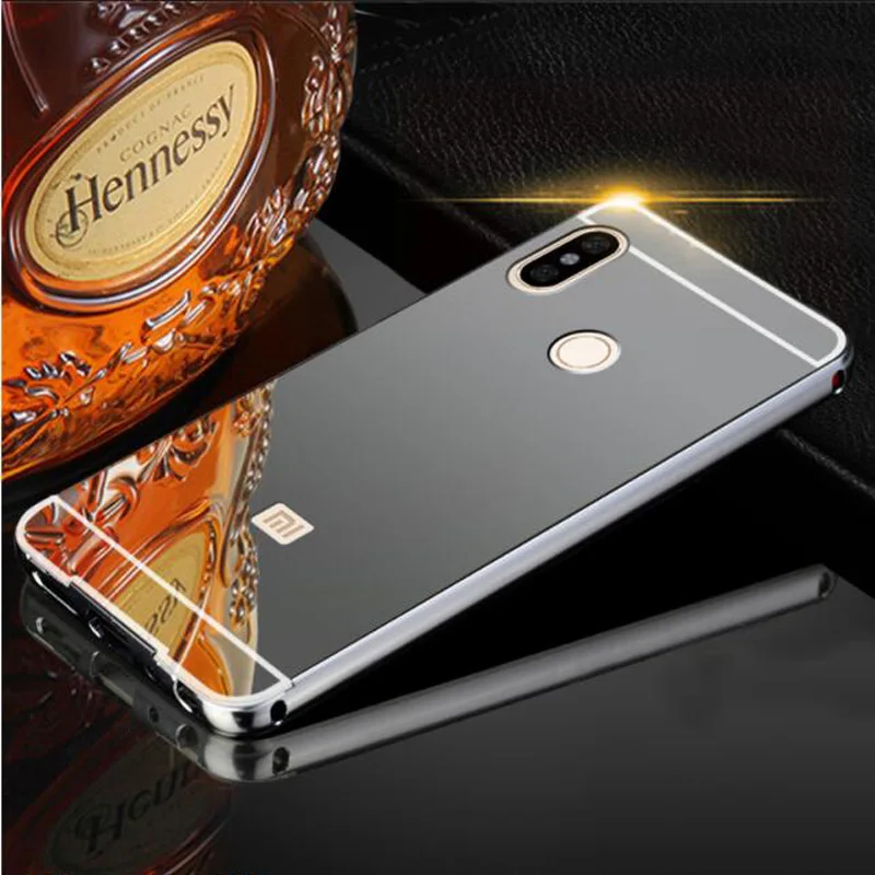 

For Xiaomi Mi A2 Lite Case Aluminum Metal Frame Acrylic Mirror Back For Fundas Xiaomi MiA2 Lite Phone Case Cover MiA2 lite Coque
