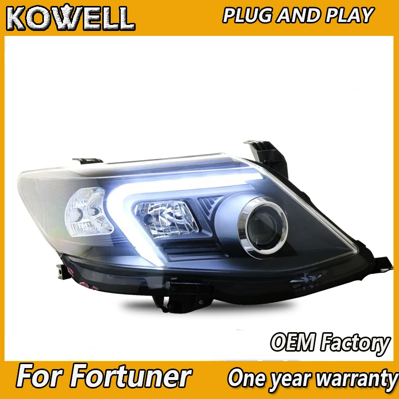 

KOWELL Car Styling LED Head Lamp for Toyota Fortuner headlights for Fortuner angle eyes drl H7 hid Bi-Xenon Lens low beam