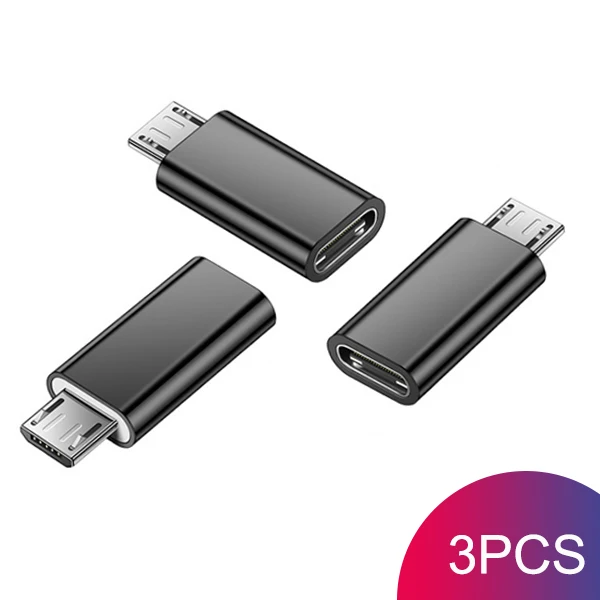 ACCEZZ 4 шт. тип-c женский микро USB Мужской конвертер USB OTG адаптер для передачи данных для samsung Xiaomi huawei Honor Android мобильный телефон - Цвет: 3PC