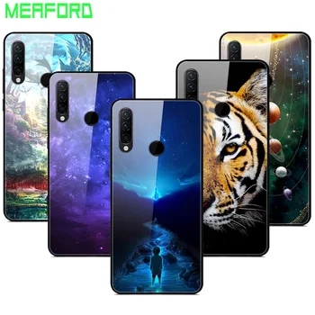 

For Lenovo K10 Note Case K10Note Tempered Glass Planet Space Cover Glass Back Case for Lenovo K 10 Note Coque Shell New Cover