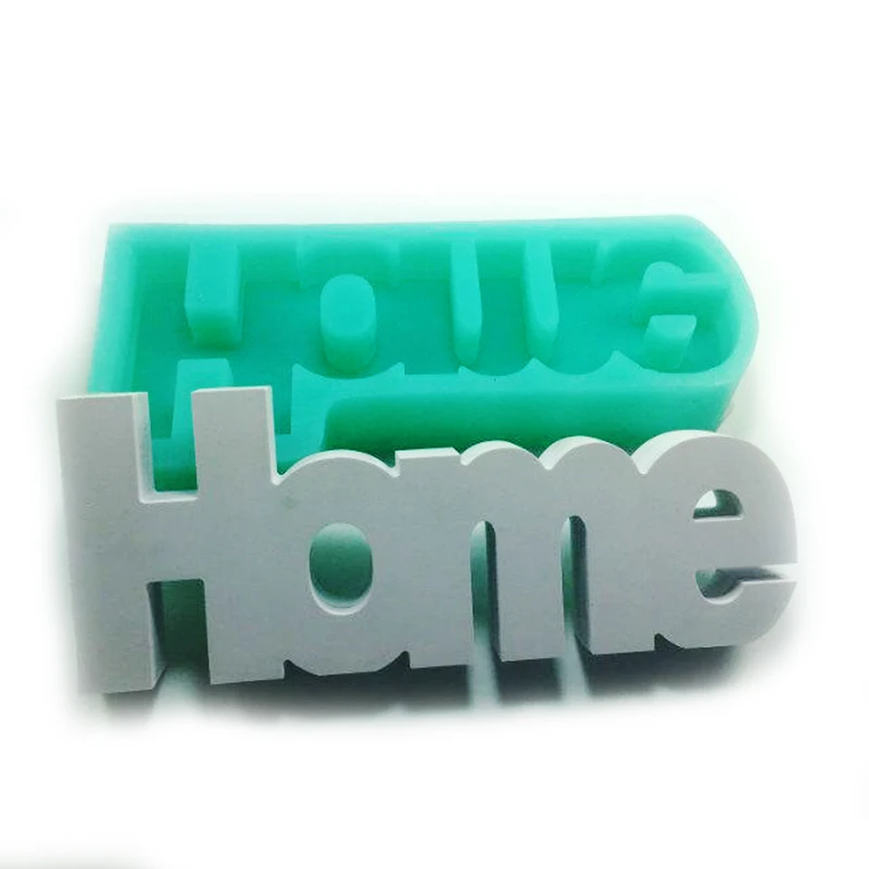 Силиконовые формы цементные украшение для бетона H o m e алфавит силиконовая форма