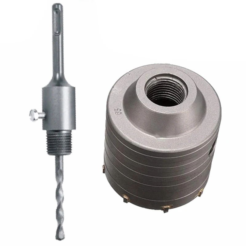 

1 Set Sds Plus 80Mm Concrete Hole Saw Electric Hollow Core Drill Bit Shank 110Mm Cement Stone Wall Air Conditioner Alloy