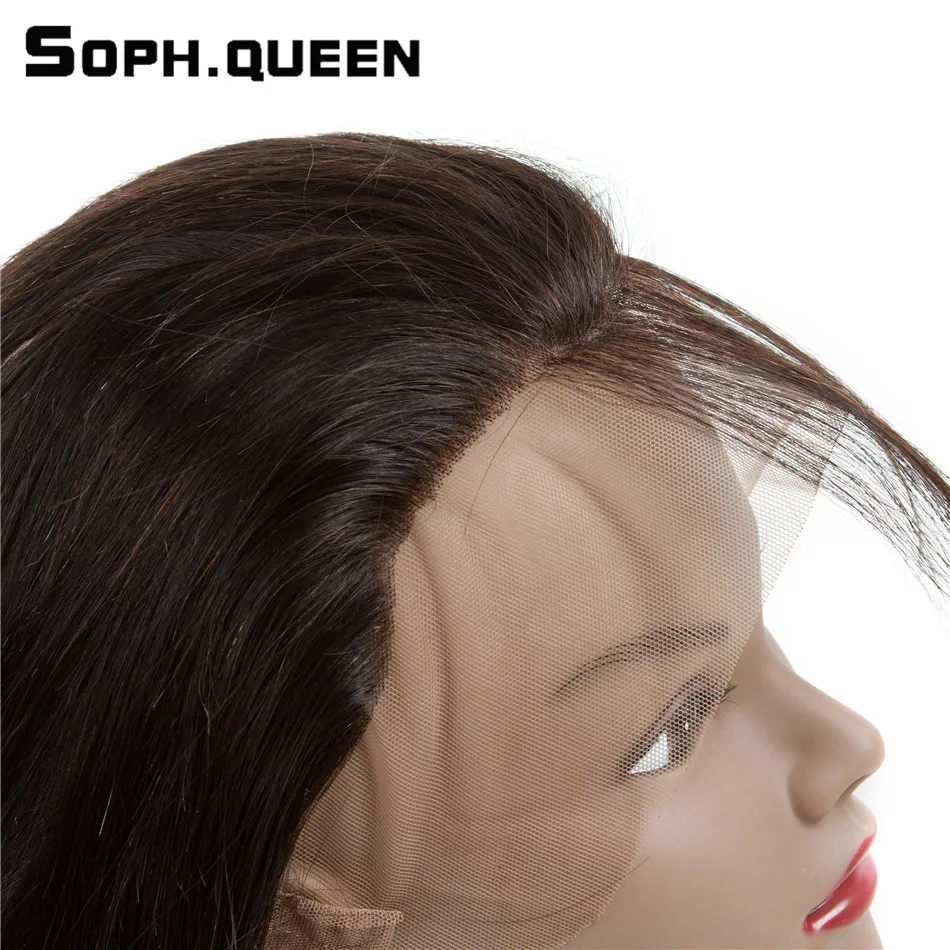 Soph queen волосы человеческие 360 Кружева Фронтальная натуральный цвет уха до полный