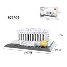 Соединенные Штаты, монумент, монумент Линкольн, строительные блоки, всемирно известная архитектурная модель, кирпичи, игрушки, коллекция для детей, подарок