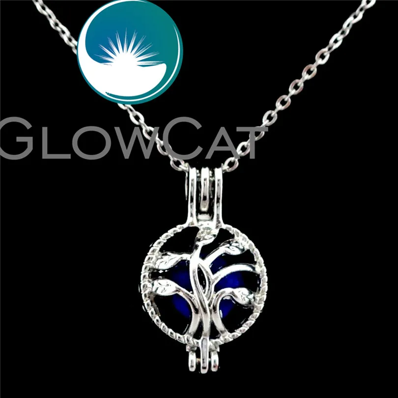 GLOWCAT K657 Бусины Из Дерева Жизни клетка медальон ожерелье s эфирное масло диффузор