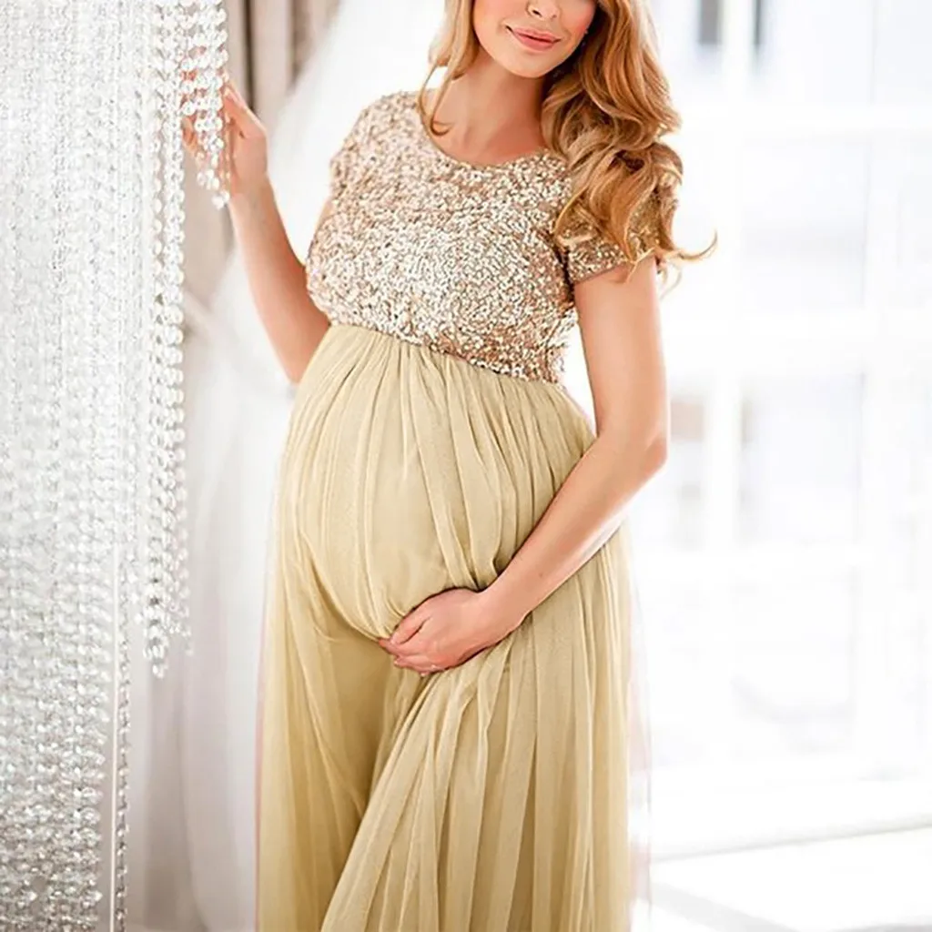 SAGACE для женщин фотография Реквизит Необычные Популярные Длинные Макси платье для беременных Вечерние платья для беременных