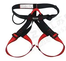Outdoor Climbing Harness Bust Seat Belt Professional Rock Climbing Mountaineering Belt Safety Harness Rappelling Equipment - Цвет: Black and Red