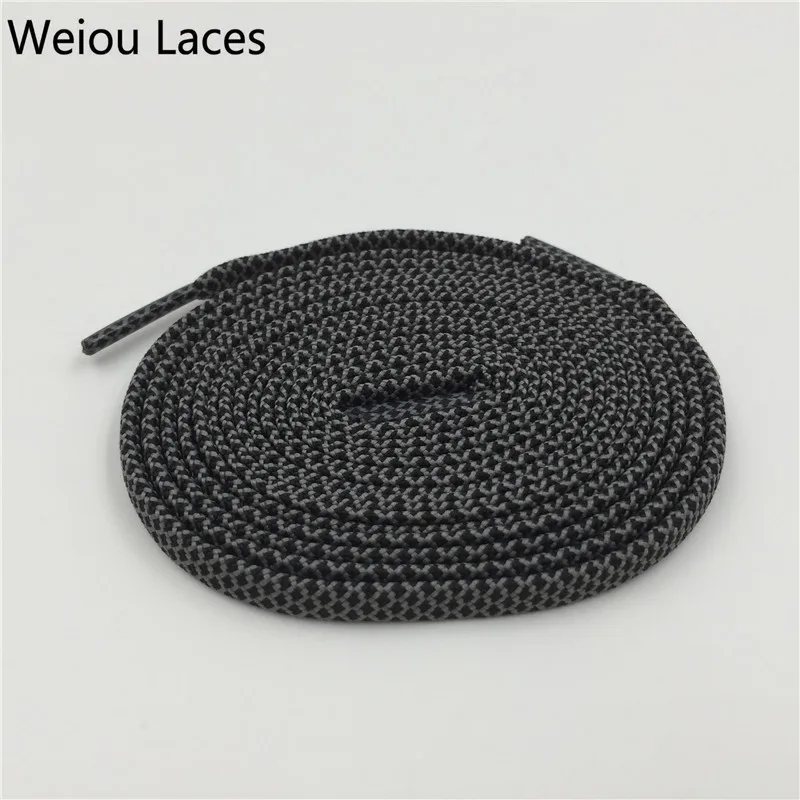 Wellace 7mm Width flat tublar lace styles hiking shoelace replacement shoe laces polyester shoestrings Kith Style 125cm/49'' 