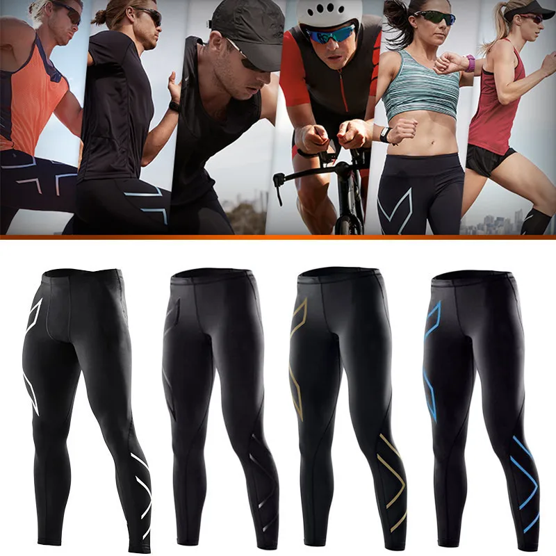 

Cycling Tights Pants Splicing Compression Men's Long Pants Spandex Running Base Layers Quick-dry Running Fitness Pants