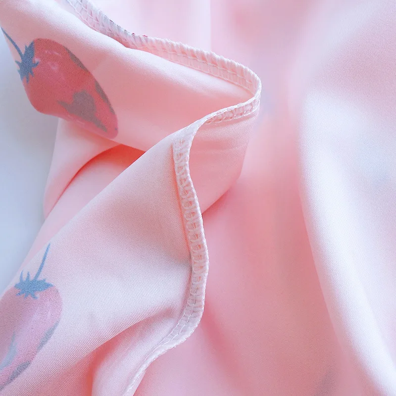 Детские пижамы летняя жилетка для девочек+ шорты для девочек Домашняя одежда комплект из 2 предметов, одежда для сна с принтом клубники Пижама принцессы для детей от 4 до 10 лет