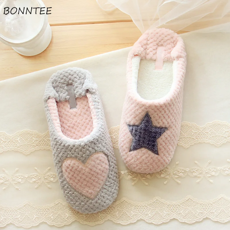 

Winter Slippers Women Cute Pattern Plush Indoor Mute Home Slipper Women Korean Warm Soft Shoes Ladies Chic Comfortable Non-slip