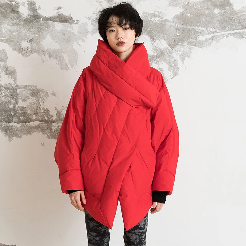 IRINAY209 2018 Новая коллекция уникальный дизайн Летучая мышь рукавами oversize зимняя