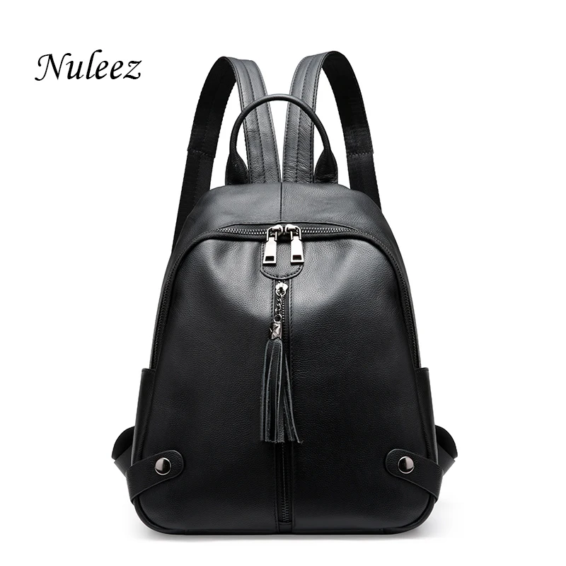 Nuleez Travelling Backpack Women Genuine Leather Cowhide Big Capacity 2021 New Classical Favorite | Багаж и сумки