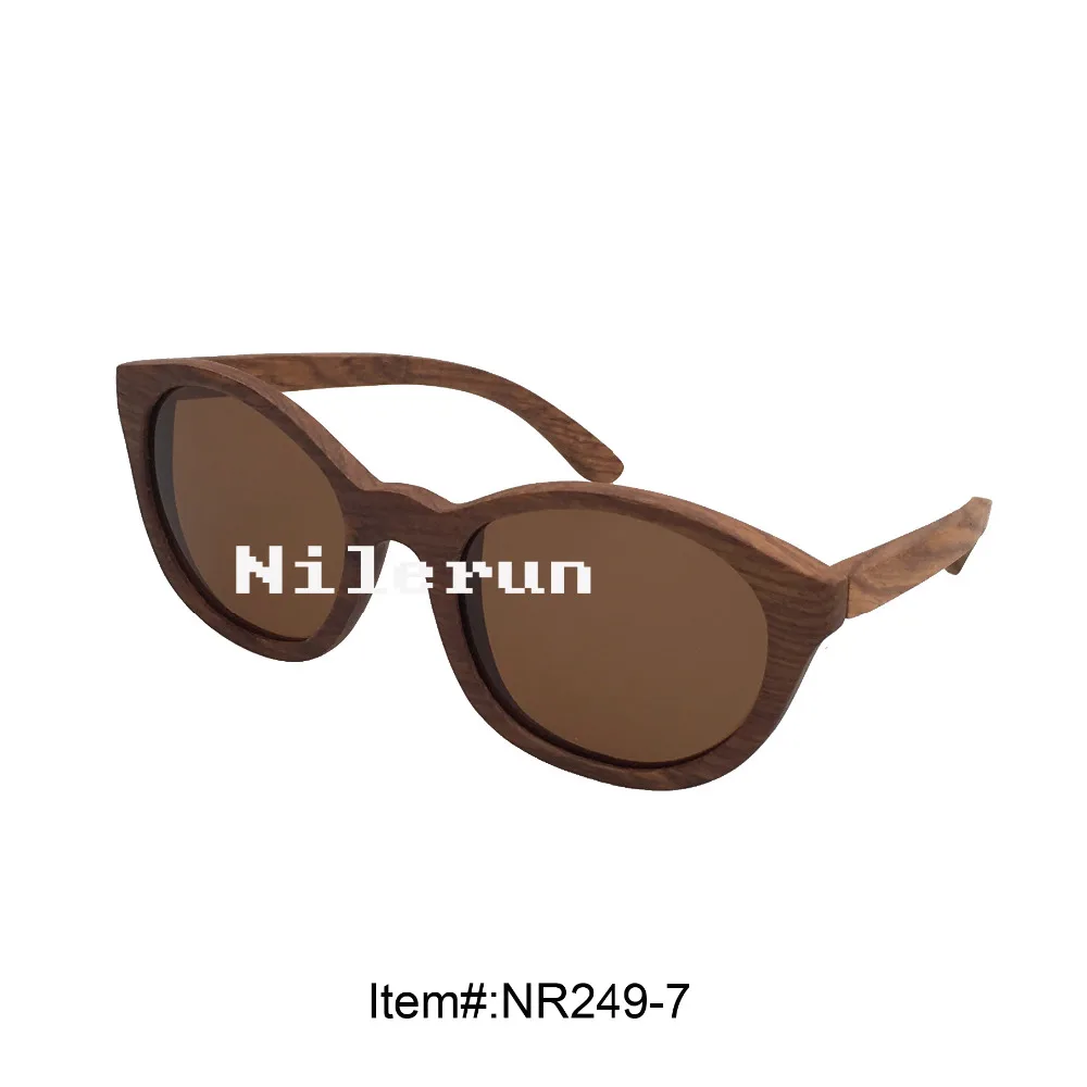 

fashion large oval wood sunglasses