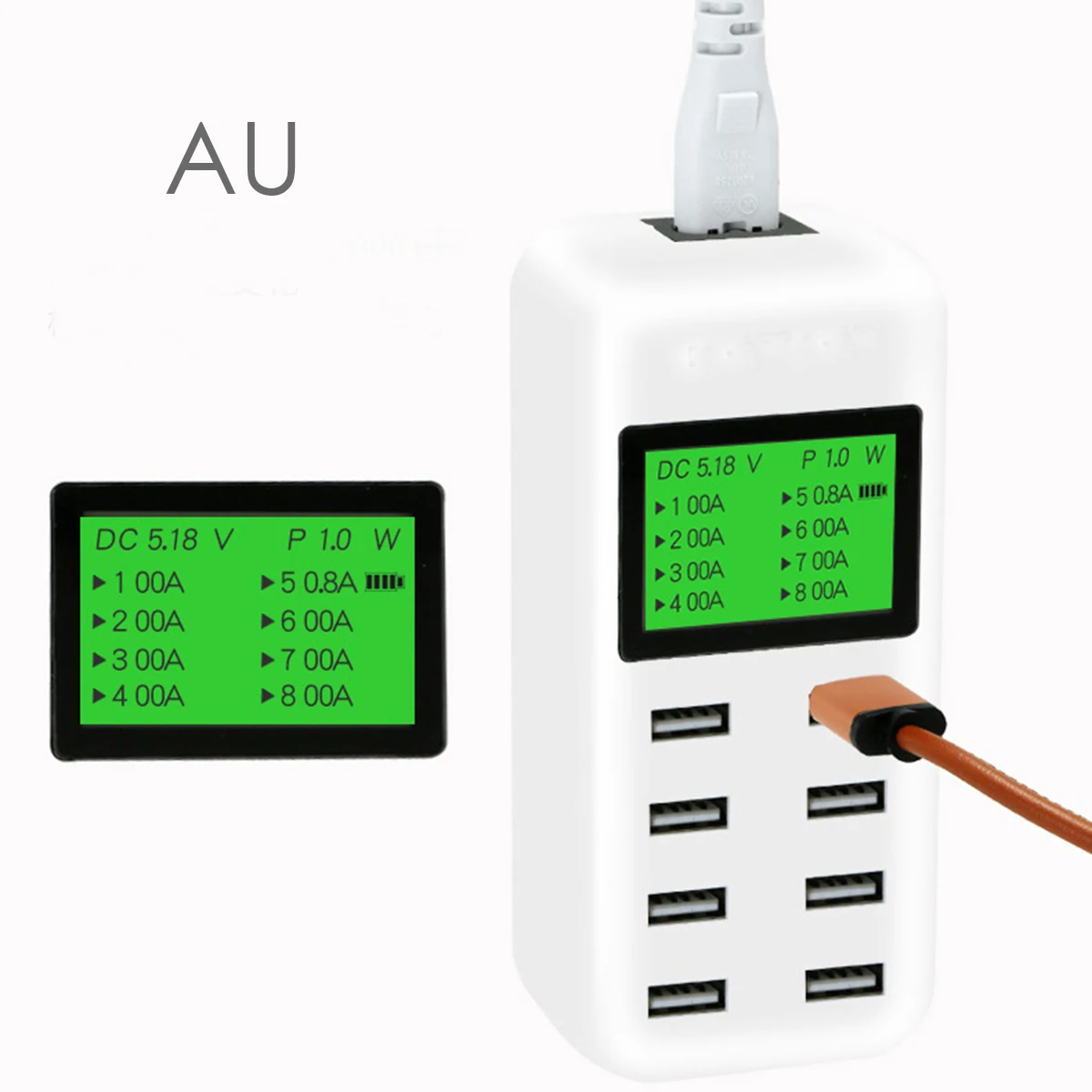 Сетевое зарядное устройство SOONHUA с 8 портами USB ЖК-дисплеем | Мобильные телефоны и