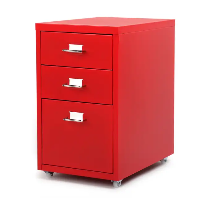 Ikayaa Metal Drawer Filing Cabinet Detachable Mobile Steel File