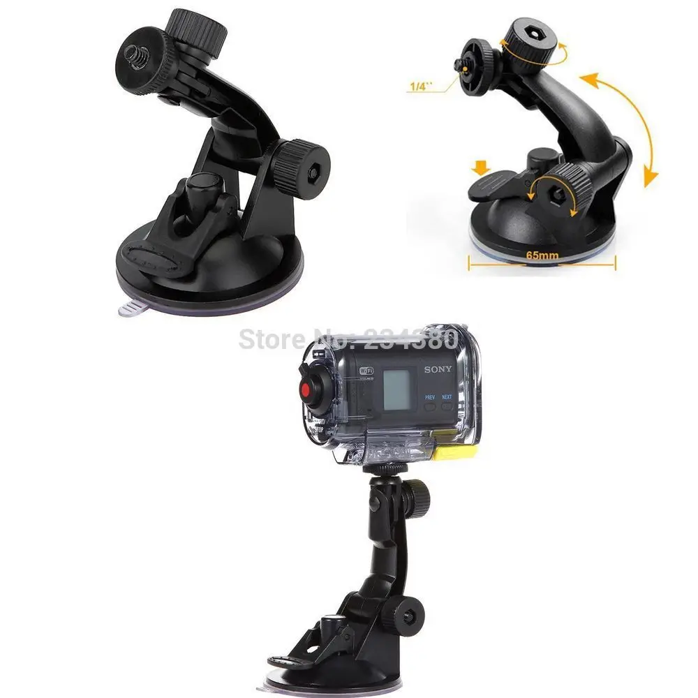 Free shipping + tracking number Car Suction Cup Mount Tripod Kit for