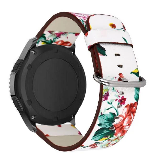 22 мм кожаный ремешок для samsung gear S3 Classic Frontier galaxy Watch 46 браслет huami amazfit Pebble Time |