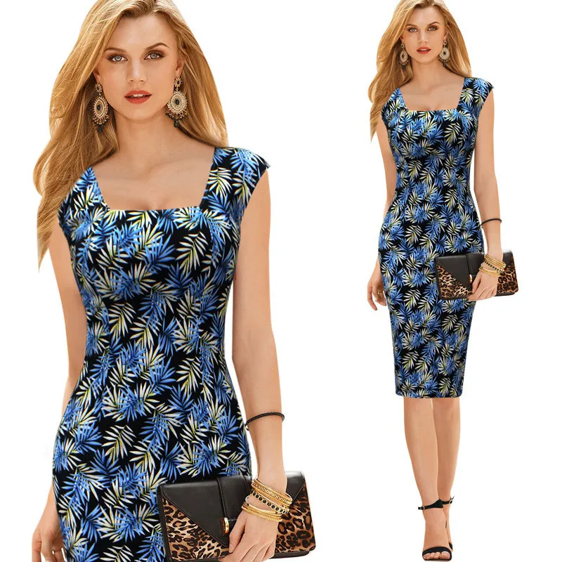 free shipping Hot New Sale Womens Summer Elegant font b Tartan b font Square Neck Tunic