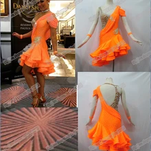 Новинка! Высокое качество. Платье для латинских танцев, танго сальса, одежда для латинских танцев, сальса танго румба ча танцевальное платье юбка LD-1200