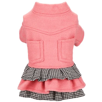 

Dog Pet Dress coat Princess Small Coat Ruffle Layer Pocket Dog Clothes XS S M L XL