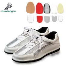 Профессиональная обувь унисекс для боулинга, для правой и левой руки, нескользящая подошва, кроссовки из натуральной кожи, дышащая Светоотражающая обувь