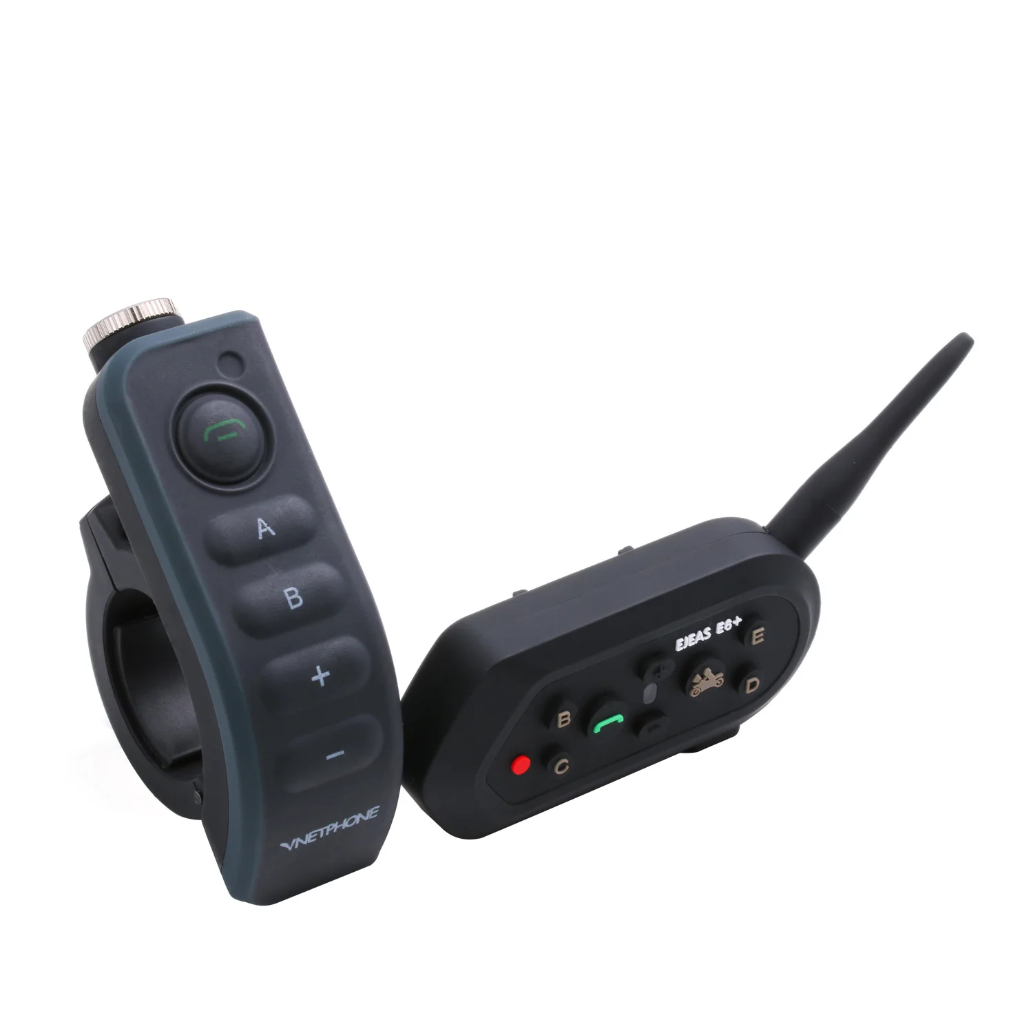 

EJEAS 1200M Motorcycle Intercom Communicator Bluetooth Helmet Interphone Headsets VOX With Remote Control For 6 Riders E6 Plus