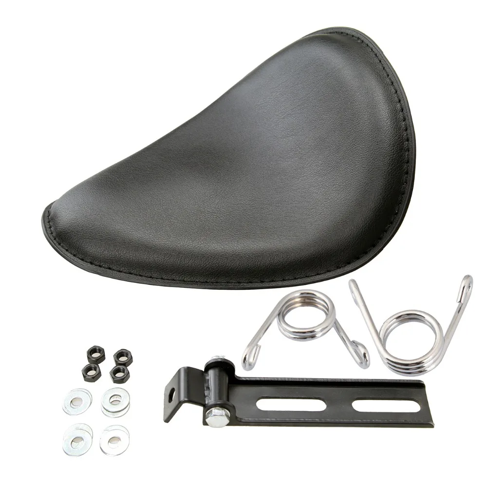 Motorcycle Black Solo Seat With w/ Bracket Spring For Honda Yamaha Kawasaki Harley |