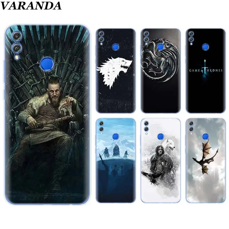 

Game Thrones Soft TPU Cover Case Coque for Huawei Honor View 20 Y6 Y7 Y9 8X 8C 8S 8A 9 10 Lite 20i 2019 Silicone Case