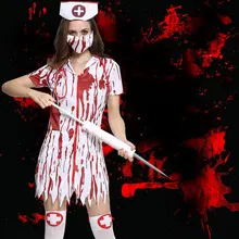 Хеллоуин взрослый страшный больничный Косплей Костюм Доктор Медсестры кровавая одежда Сценическое представление косплей одежда