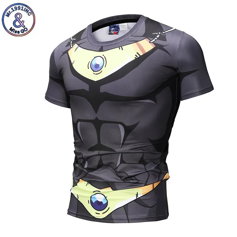 

Mr.1991INC Brand Mens Fitness T shirt 3D Anime Dragon Ball Tshirt Print Broli Short Sleeve T-shirt Tops Super Saiyan Tops
