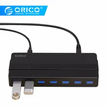 ORICO H7928-U3 7 портов USB3.0 Настольный концентратор с 12 В адаптер питания USB 3,0 12V2. 5A адаптер питания USB3.0 концентратор для ноутбука ПК компьютер