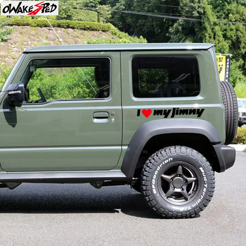 2 шт. I love my Jimny наклейки для Suzuki забавные виниловые на дверь автомобиля боковые