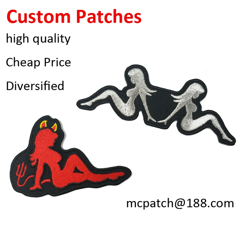 

Custom patch applique military patches cloth embroidery iron on patch for clothing rock punk skull clothes stickers wholesale