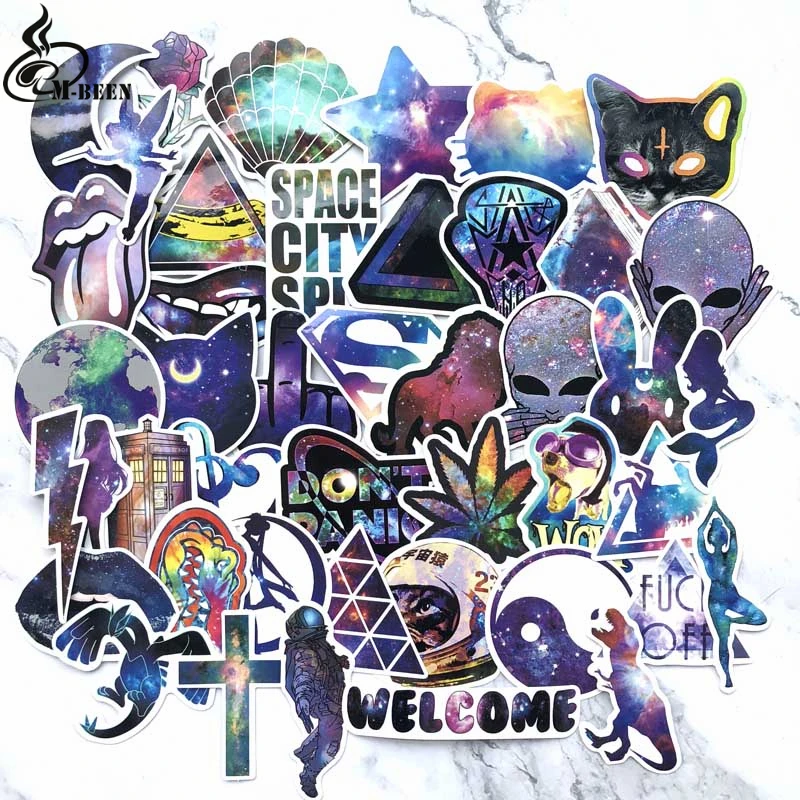

42pcs Mixed Galaxy Sticker Stars Dream Anime Cartoon Stickers for DIY Luggage Laptop Skateboard Car Motorcycle Bicycle Stickers