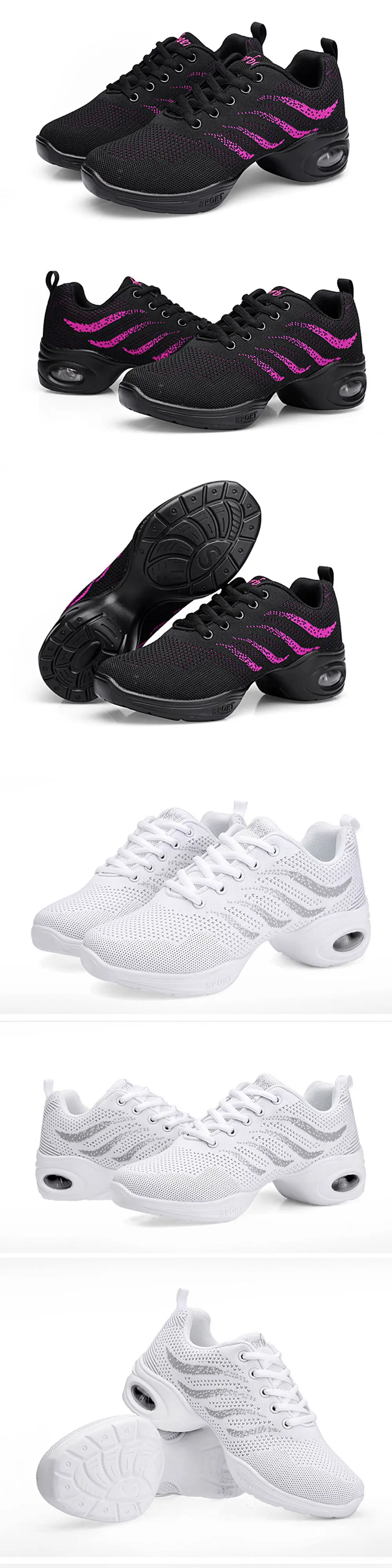 Дышащие сетчатые женские Танцевальные Кроссовки с мягкой подошвой; женская спортивная обувь для современных джазовых танцев; женская танцевальная обувь; обувь для фитнеса