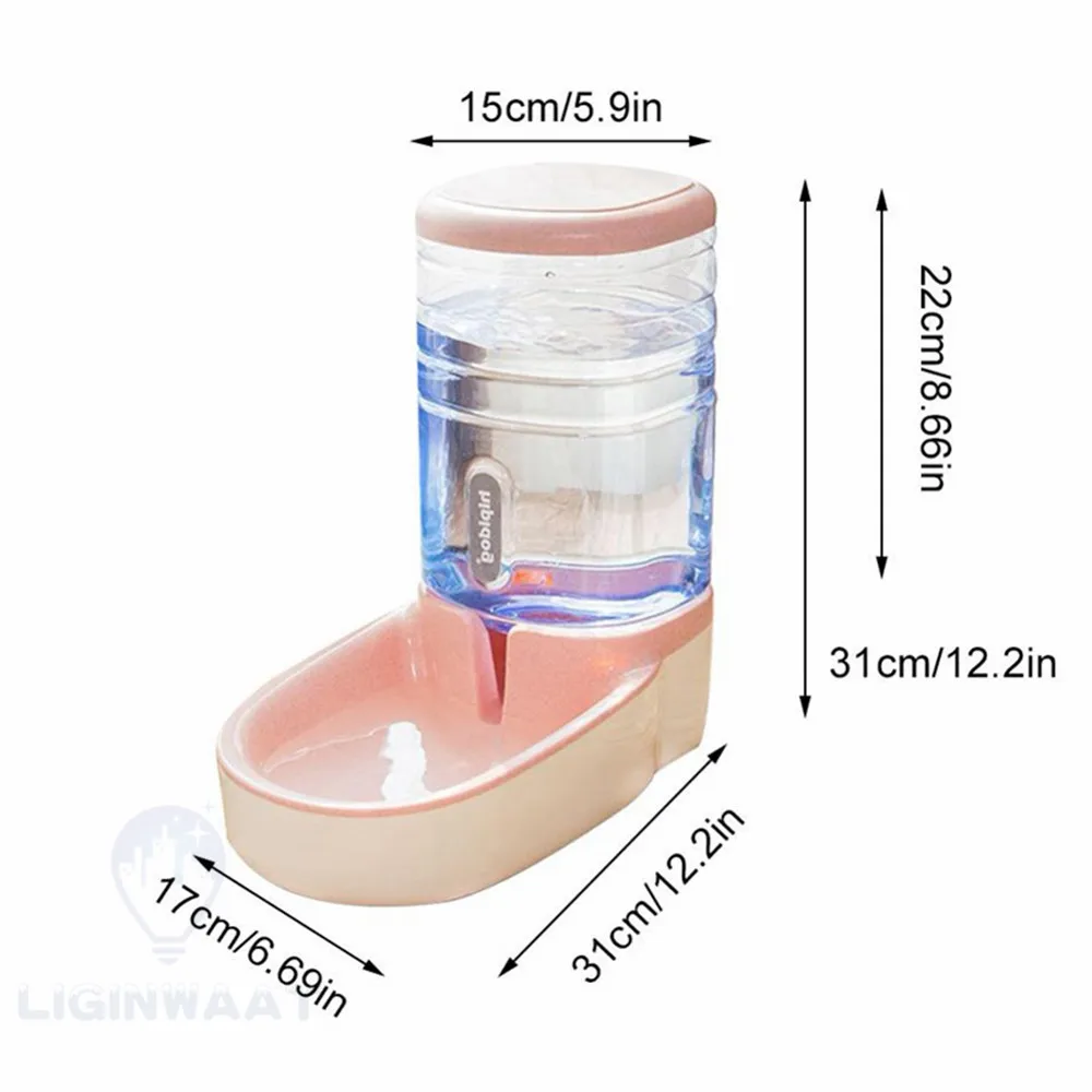 LIGINWAAT 3.8L автоматические кормушки для собак большая емкость пластиковая бутылка для воды миски для кормления и диспенсер для питьевой воды для собак и кошек