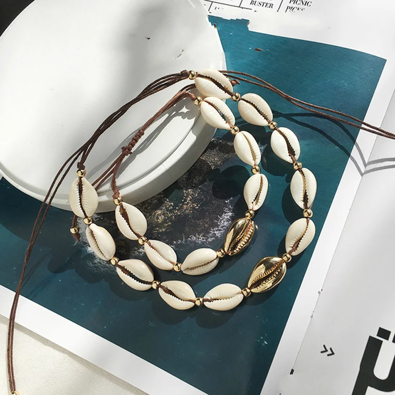

Newly Listed Necklace anklet Set Using Natural Shell Special Design 2019 Hot Selling Manufacturers Wholesale