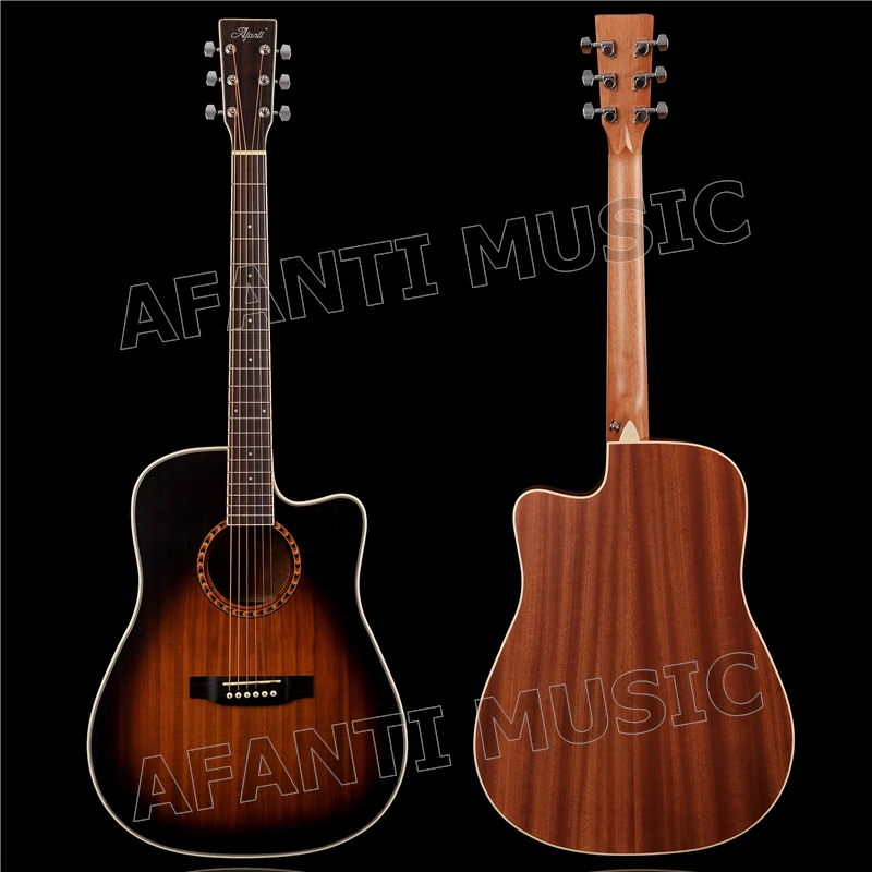 

41 inch Acoustic/ Solid Paulownia top / Sapele back and sides/ AFANTI Acoustic guitar (AFA-907)