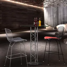 Современный дизайн хромированный или черный барный стул Bertoia барный стул из металлической сетки для кассы и прилавка табурет сиденье высота 64 см-1 шт