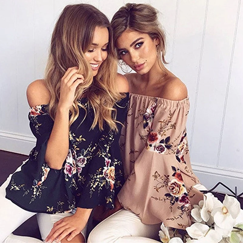 Getvogue New Summer Tank Tops For Women Short Sleeves Floral Print Irregular Hem Female Loose Casual Tunic Jumper | Женская одежда