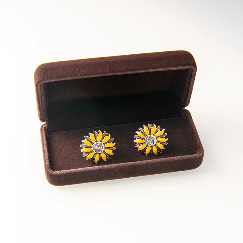 

High Quality Flocking Cufflinks Box Wholesale Velvet Presentation Cases Jewelry Boxes For Cuff Links Gift Packaging & Display