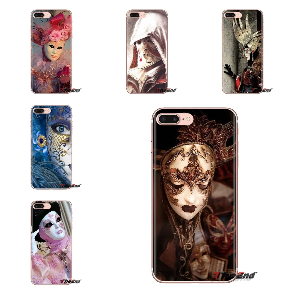 Soft Transparent Skin Cover Stunning Venice Carnivale Mask For iPod Touch Apple iPhone 4 4S 5 5S SE 5C 6 6S 7 8 X XR XS Plus MAX |