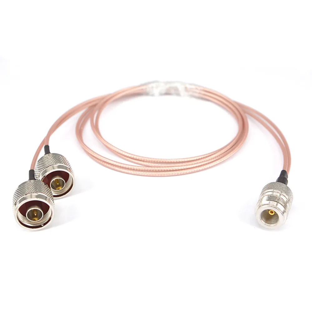 Cavo Coassiale Per Antenna WiFi SMA Femmina A Y 2*SMA Maschio Splitter Dritto Combinatore Prolunga Cavo A Spirale Rg316