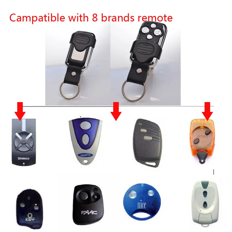 

Compatible with 8 brand remotes new style replace remote for CAME,BENINCA,NICE,FAAC,DEA brand auto gate remote,433.92MHz
