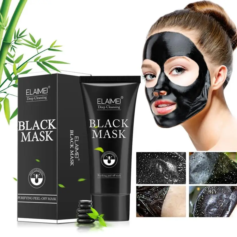 

Blackhead Remover Mask Skin Care Cream Deep Cleaning Purifying Bamboo Charcoal Ance Black Mud Face Mask Whitening Oil Control #T