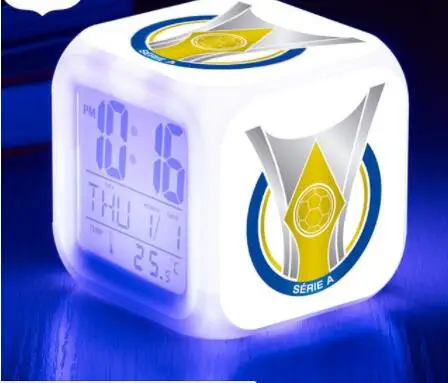 Футбольный клуб Campeonato Brasileiro Ssrie светодиодный Будильник часы Fluminense reloj despertador reveil enfant цвет часы с подсветкой - Цвет: Зеленый