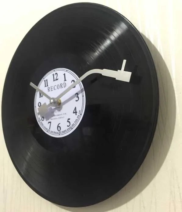 12inch vintage wall clock modern design CD Black Vinyl Record Clock Duvar Saati Horloge Murale slient kitchen watch Home Decor