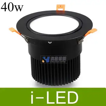 

Black shell 40w Led Cob Downlight 4000lm AC85-265v Led Fixture Ceiling Spot Lights Lamp for hotel warm natural cold white UL CE